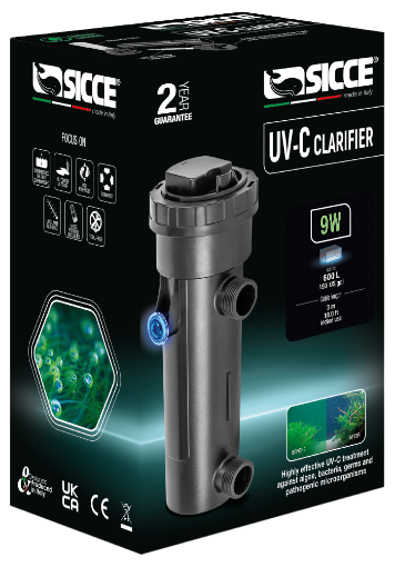 Immagine di STERILIZZATORE UV-C CLARIFIER 9W AQUARIUM 220-240V/50Hz 3mt 3P EU